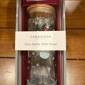 Cambridge Glass Bottle with Straw